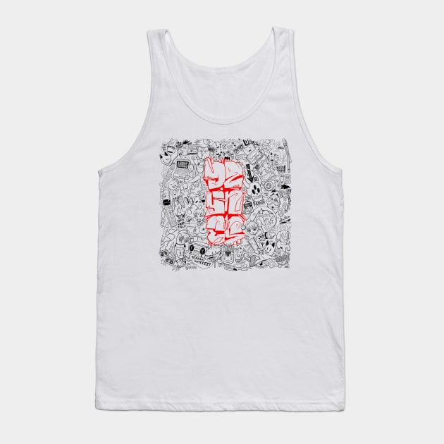 Dzy Cartoon Chaos Tank Top by DZYNES